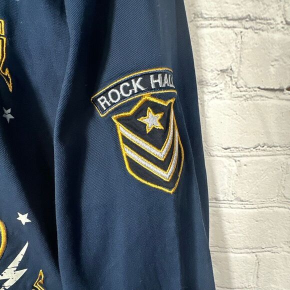 Rock & Roll Hall of Fame Shirt Mens Large Blue Button Down Unique Cleveland - Picture 4 of 7